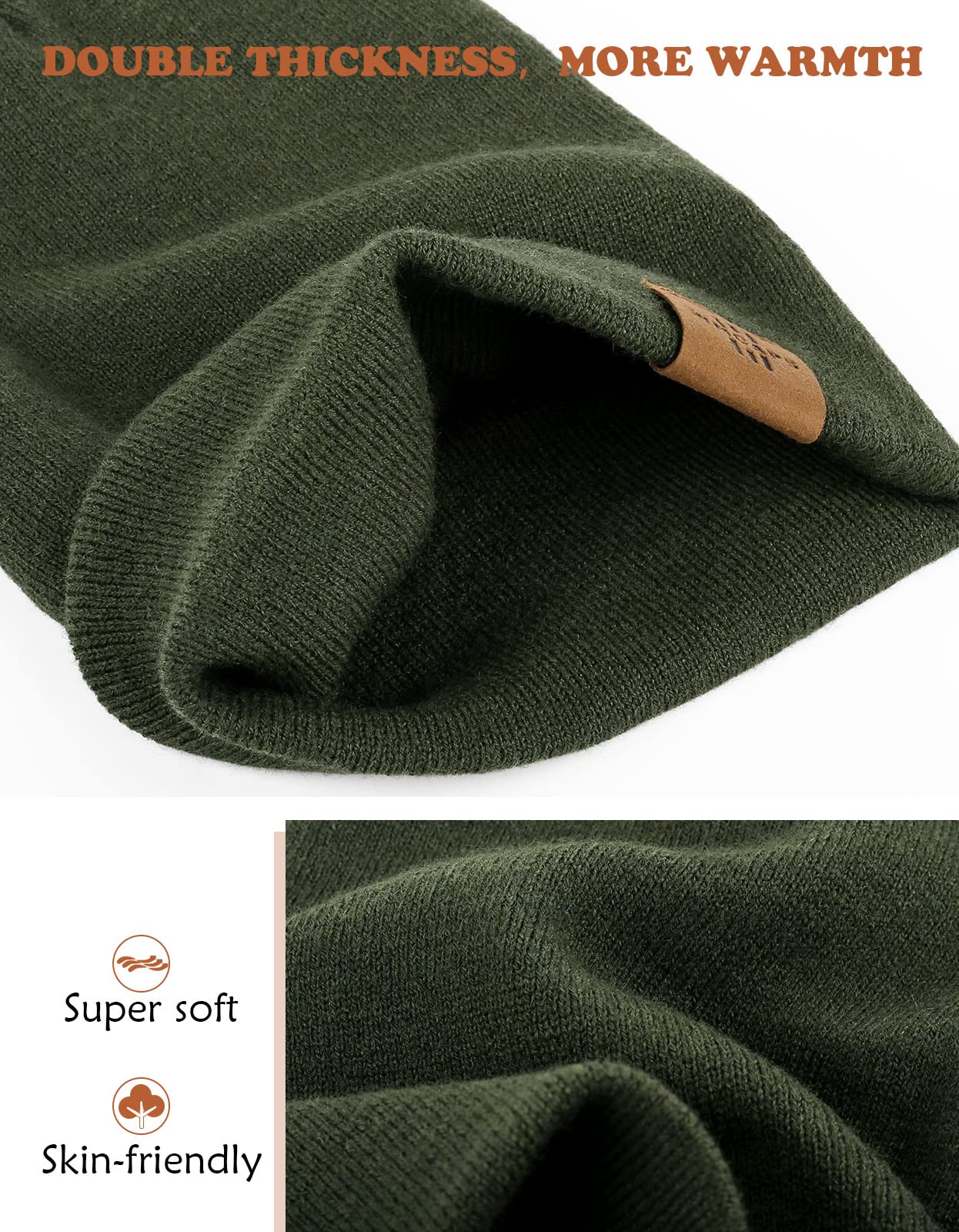 Wmcaps Mütze Kinder Jungen, Warme Weiche Wintermützen für Mädchen Kleinkind Baby, Doppellagige Strickmütze Kinder