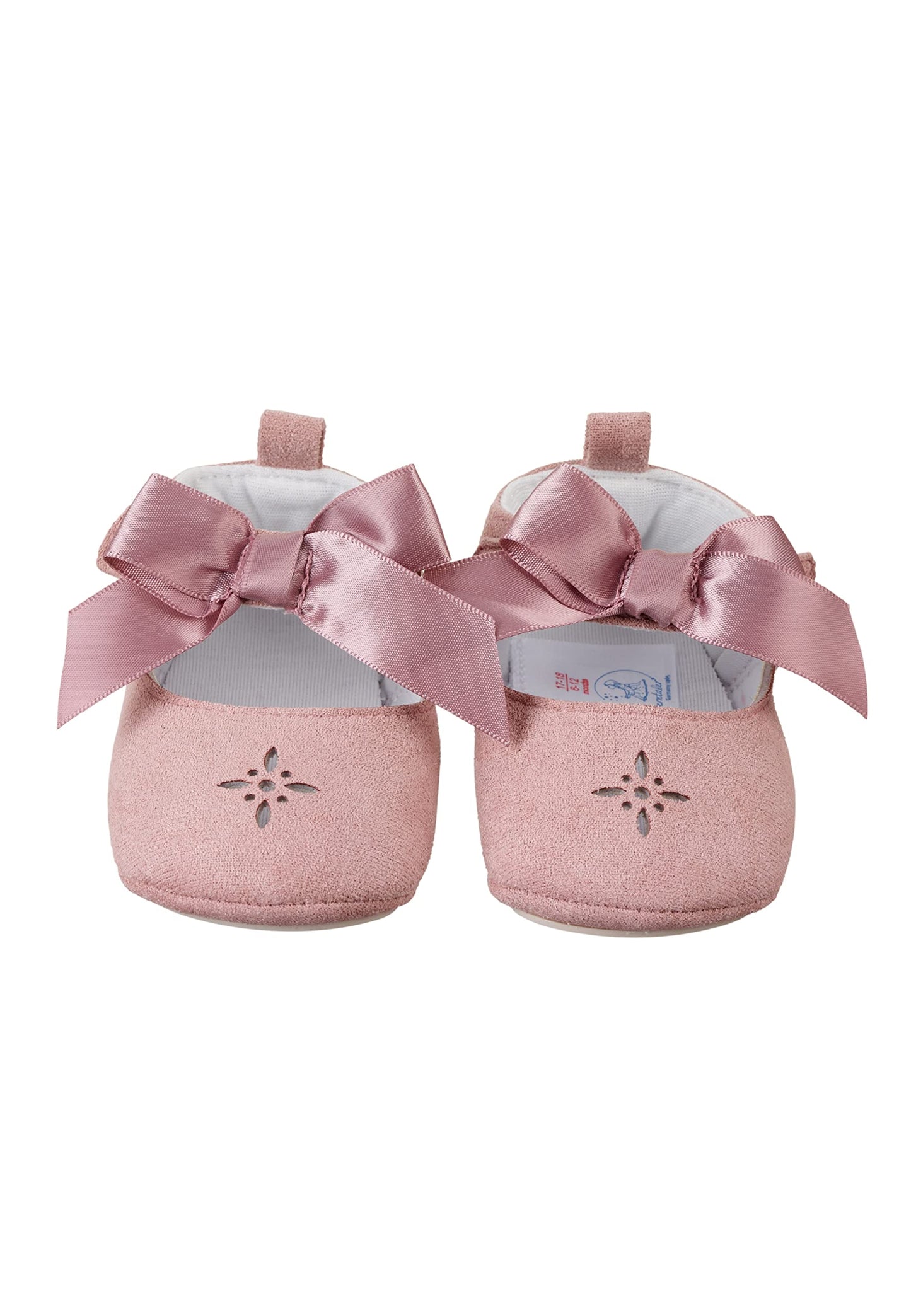 Sterntaler Babyballerina Schleife - Bequeme Ballerina mit aufgenähter rutschfester Herzchensohle und Klettverschluss - Baby -Ballerina Mädchen gefüttert mit Frottee
