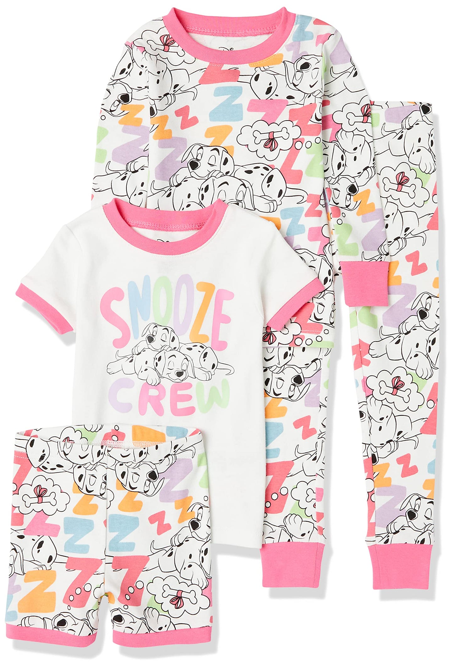 Essentials Disney | Marvel | Star Wars Baby und Mädchen Pyjama-Set, 4-Teilig (Zuvor Spotted Zebra)