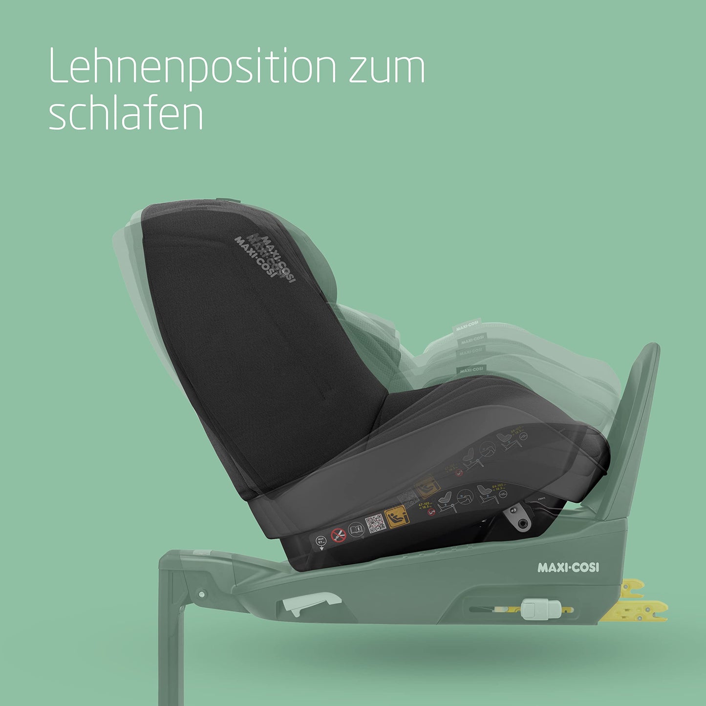 Maxi-Cosi Pearl Pro² i-Size, Kleinkinderautositz, ISOFIX, Rückwärtsgerichteter Autositz, Gruppe 1, Ab ca. 6 Monate bis 4 Jahre, 67 bis 105 cm, Authentic Black - Meloni2