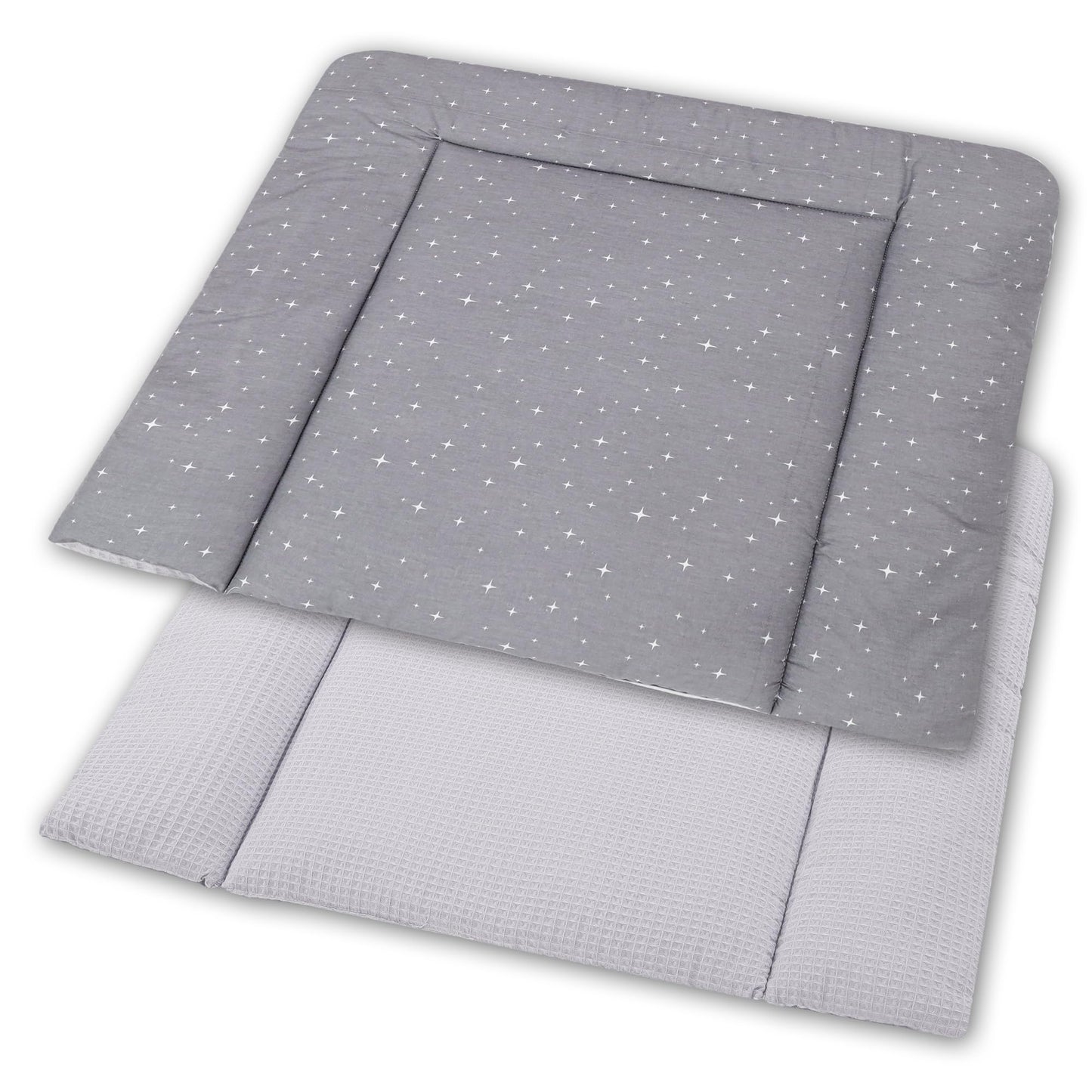 Wickelauflage Wickelunterlage aus Baumwolle 75x72 cm - Weich und waschbar Wickelunterlage fĂźr Babys Wickelmatte aus Stoff fĂźr Wickeltisch Wickelkommode oder Waschmaschine 75 x 72 Wilde Rose