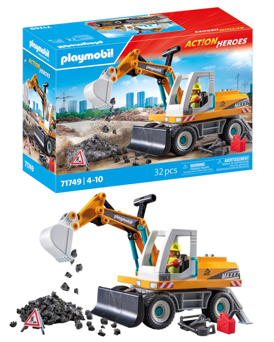 PLAYMOBIL Road Construction Site Toy Child Construction Site Play Set Toy for Children from 4 Years 71751