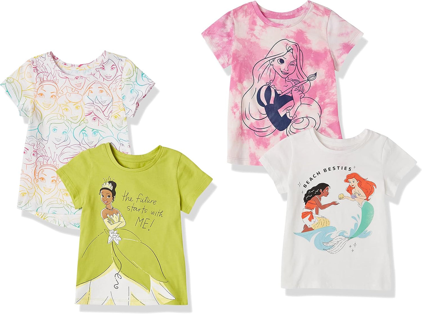 Essentials Disney | Marvel | Star Wars | Frozen | Princess Mädchen Kurzärmelige T-Shirts, Multi-Packs