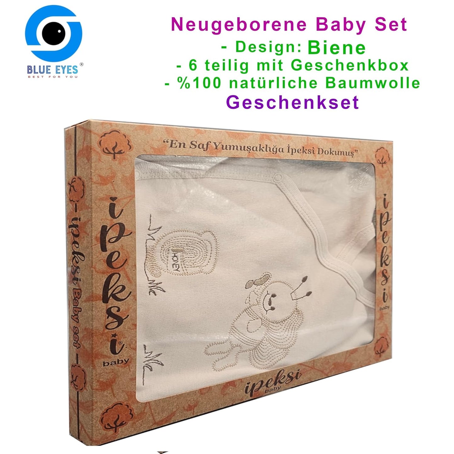 Neugeborenen Baby Geschenk Set 100% natürliche Baumwolle Erstausstattung Erstlingsausstattung Ausstattung Unisex Kleidung Geschenkset Babyausstattung für Babys 0-4 Monate (Koala)