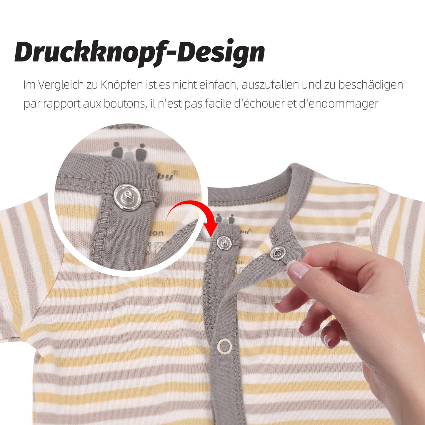 3PCS Baby Sleepsuit Baby Pajamas Baby Sleeping Bag Cotton with Feet with Buttons Size 56 62 68 for Boy Girl Newborn