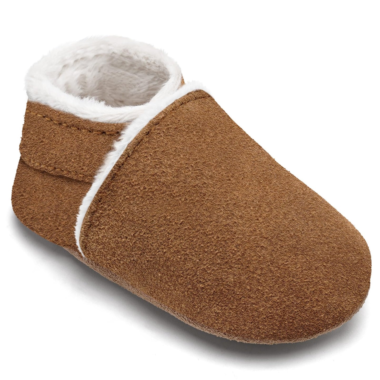 IceUnicorn Baby's Crawling Shoes, Winter First Walking Shoes, Baby Lined Leather Shoes, Soft Leather, Suede Soles, Leather Slippers