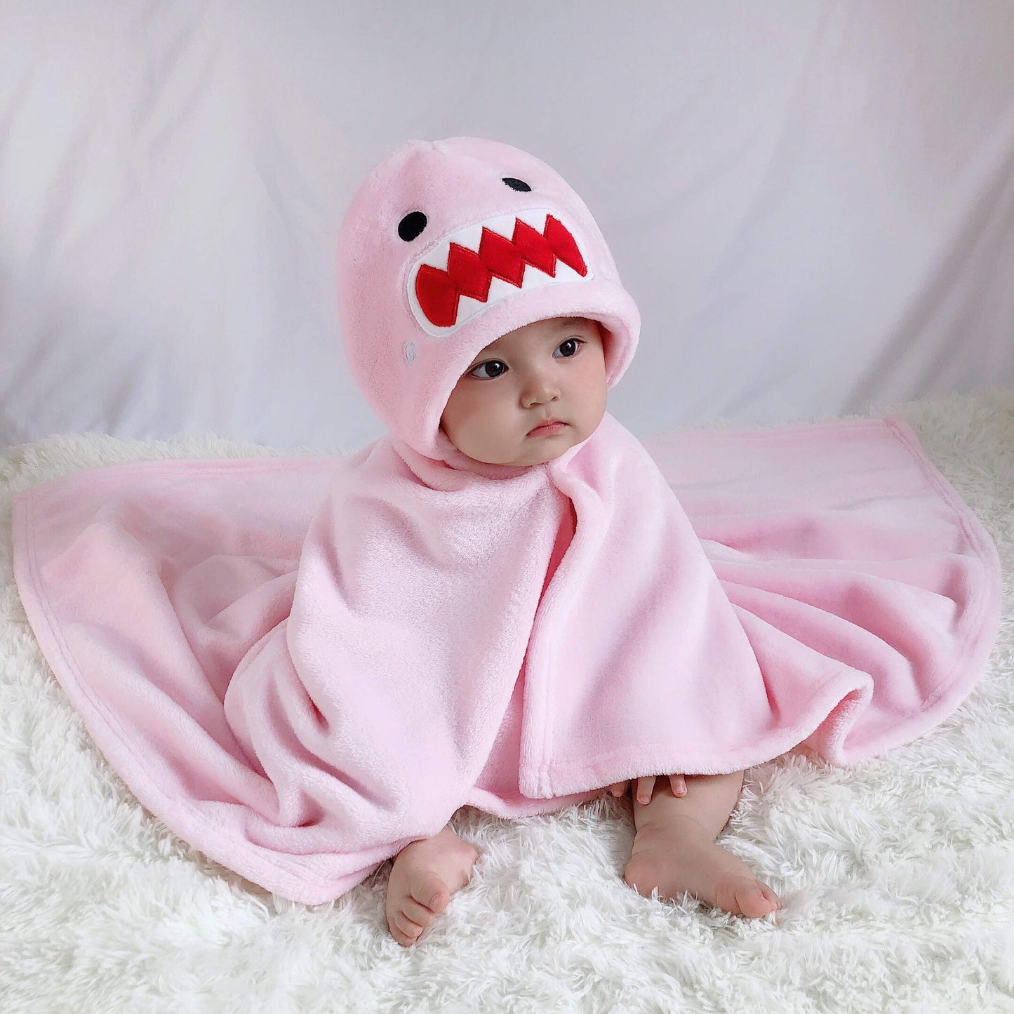Doladola Baby Decke Babys Tier Design,Flanell Kinder Decke Kapuzenhandtuch für Mädchen und Jungen,Baby Kapuze Badeponcho Kinder Warm(gelbe Ente)