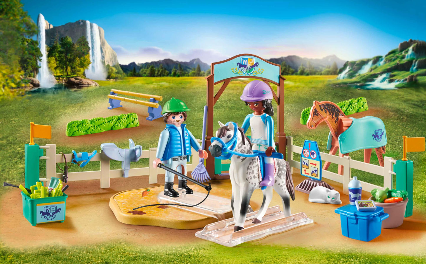 PLAYMOBIL Horses of Waterfall 71351 Waterfall Ranch, magisches Wasserfall-Paradies für Pferdefreunde, nachhaltiges Spielzeug für Kinder ab 5 Jahren