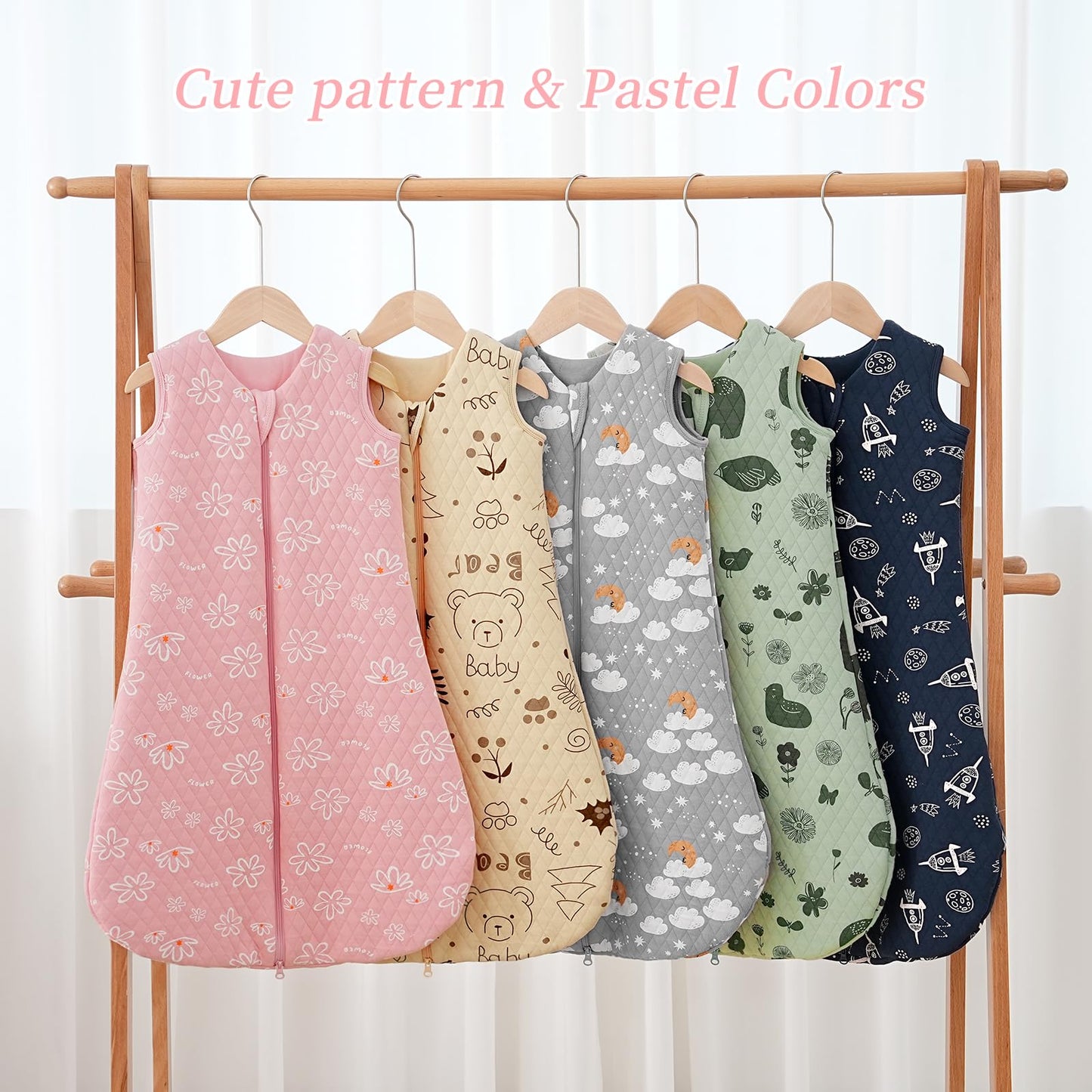 Looxii Baby Winter Sleeping Bag, Cotton, 2.5 Tog, Warm Winter Sleeping Bag, Soft Baby Sleeping Bag, Newborn in 6-12 Months, Perfect for Autumn, Winter