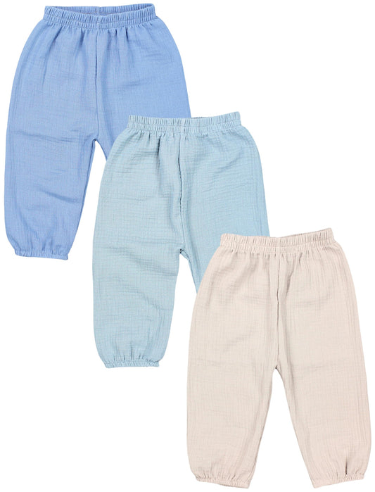 TupTam Baby Unisex Boys Muslin Trousers Girls Lightweight Summer Trousers Muslin Trousers Pump Trousers Pack of 3