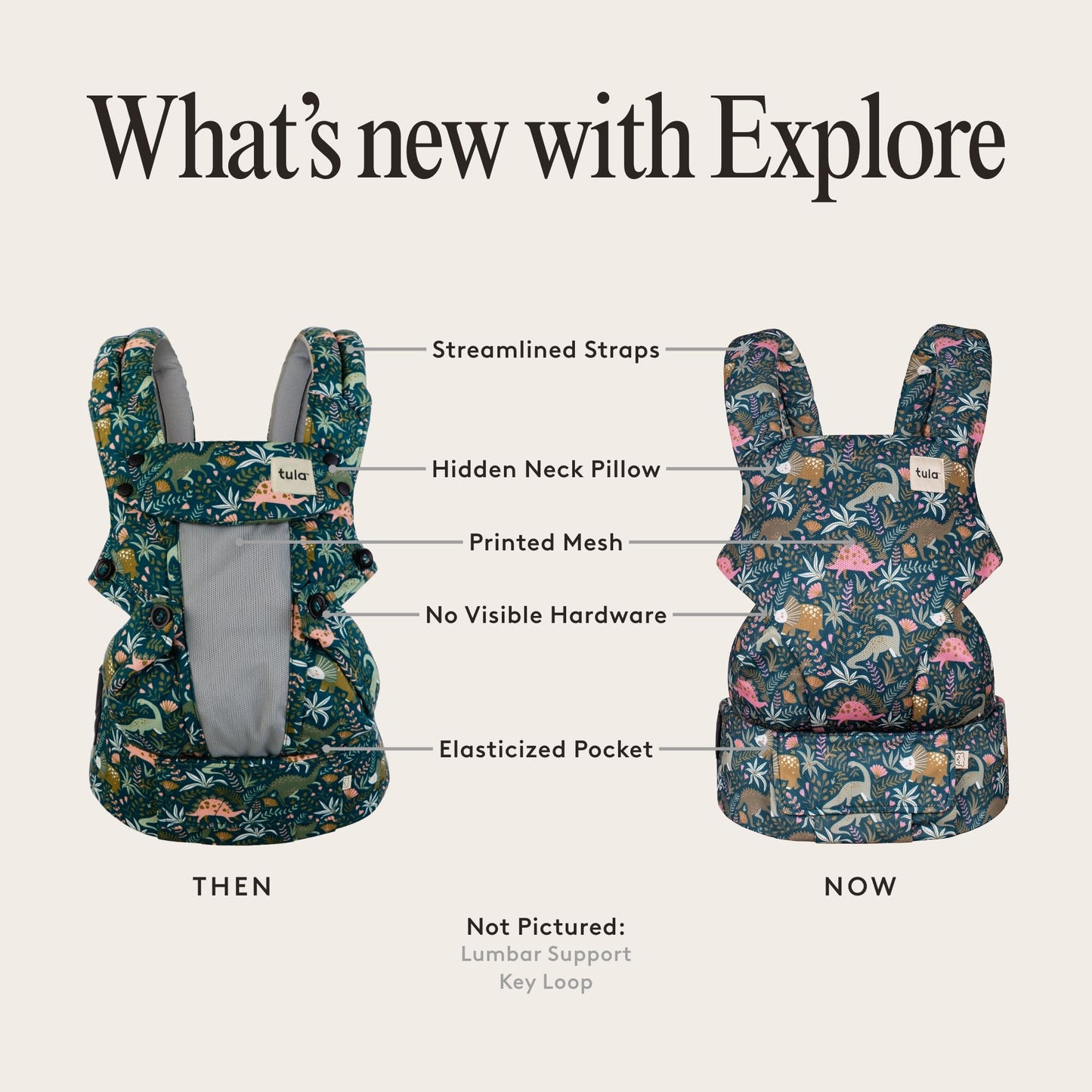 Tula Explore Babytrage für Neugeborene ab Geburt, 3-in-1 Baby-Tragetasche Bauchtrage Rückentrage Ergonomisch (3,2-20,4 kg), Play