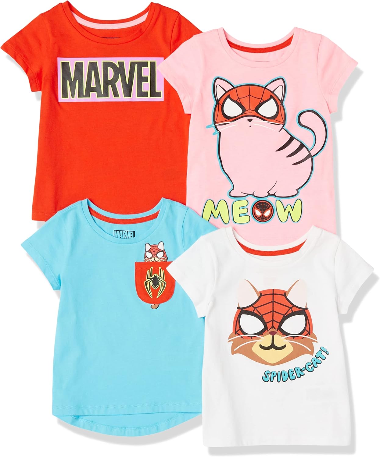Essentials Disney | Marvel | Star Wars | Frozen | Princess Mädchen Kurzärmelige T-Shirts, Multi-Packs