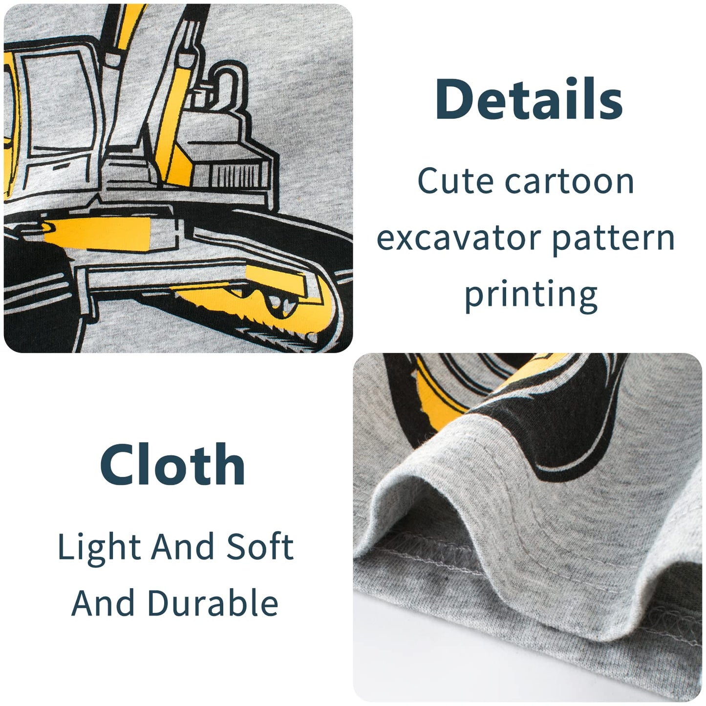 Unisex Baby T-Shirt Baumwolle Süß Karikatur Tier Muster Tops für 1-7 Jahre Alt