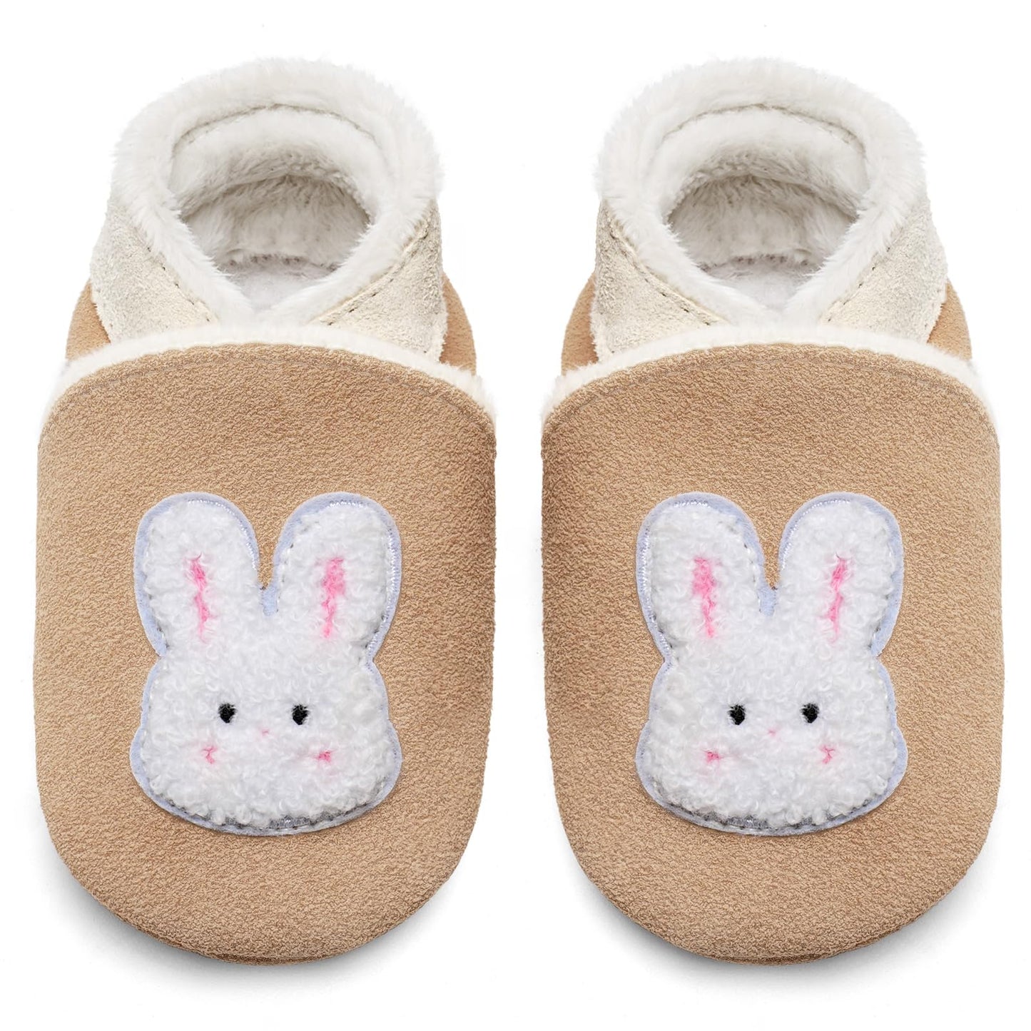 IceUnicorn Baby's Crawling Shoes, Winter First Walking Shoes, Baby Lined Leather Shoes, Soft Leather, Suede Soles, Leather Slippers