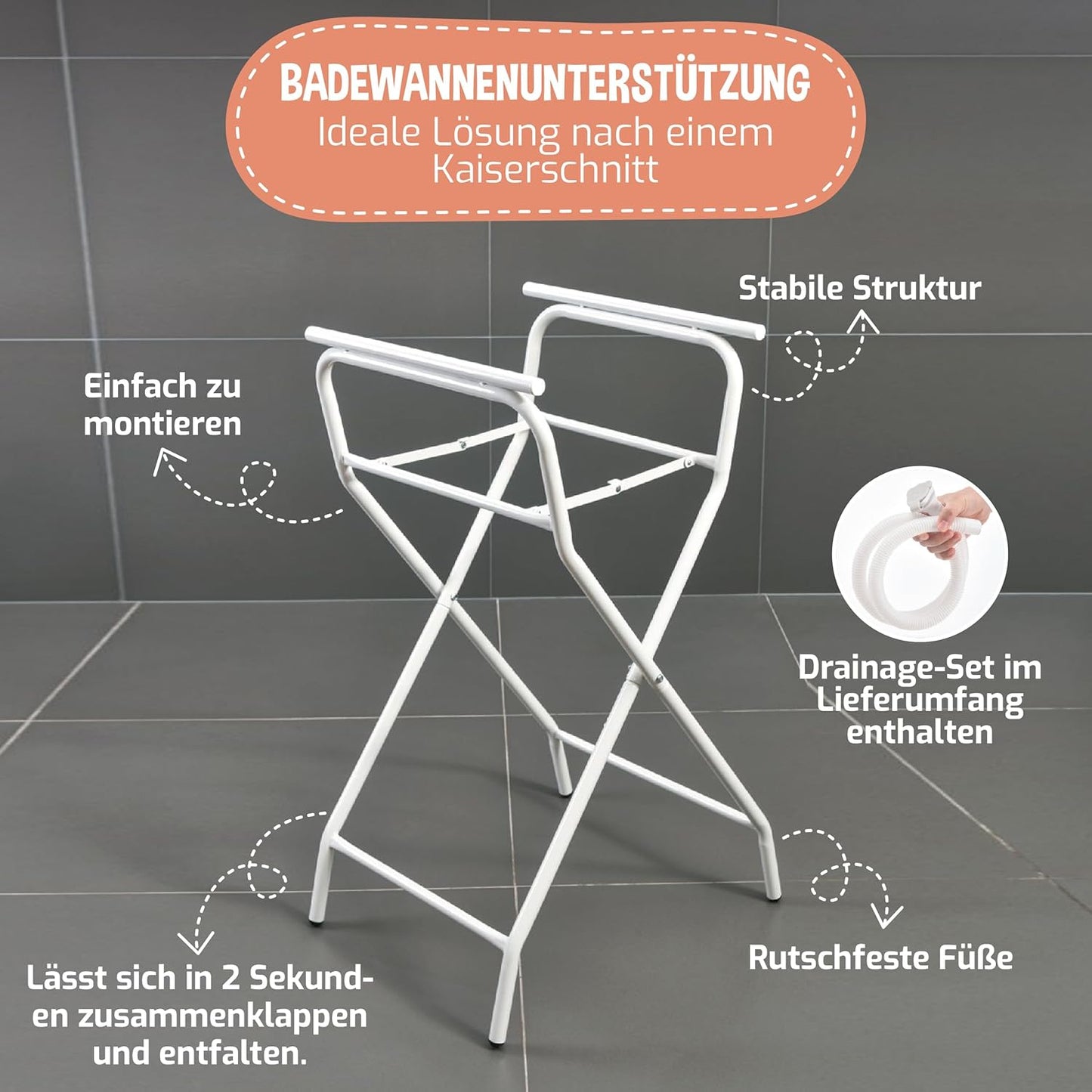 Faltbar Baby Badewanne Mit Rutschfestem Badewannensitz - Babywanne Xxl Mit Badethermometer - Von Der Geburt Bis 3 Jahre - Baby Bathtub - Babygeschenk - Geburtsgeschenke Für Mädchen & Jungen