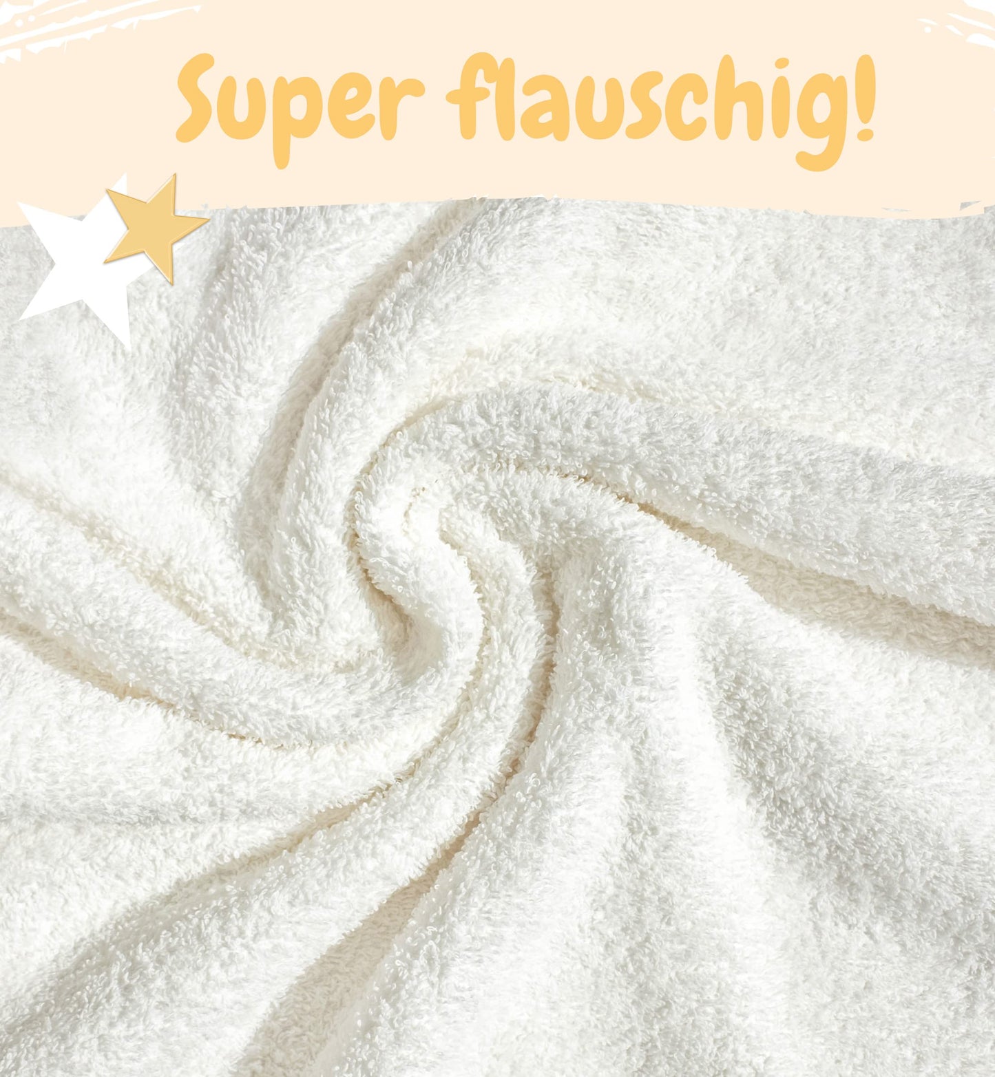 Babykajo Baby-Kapuzenhandtuch-Set mit 2 Waschlappen, Öko-Tex Standard 100 zertifiziert, weiches Frottee-Babyhandtuch mit Kapuze, 80 x 80 cm