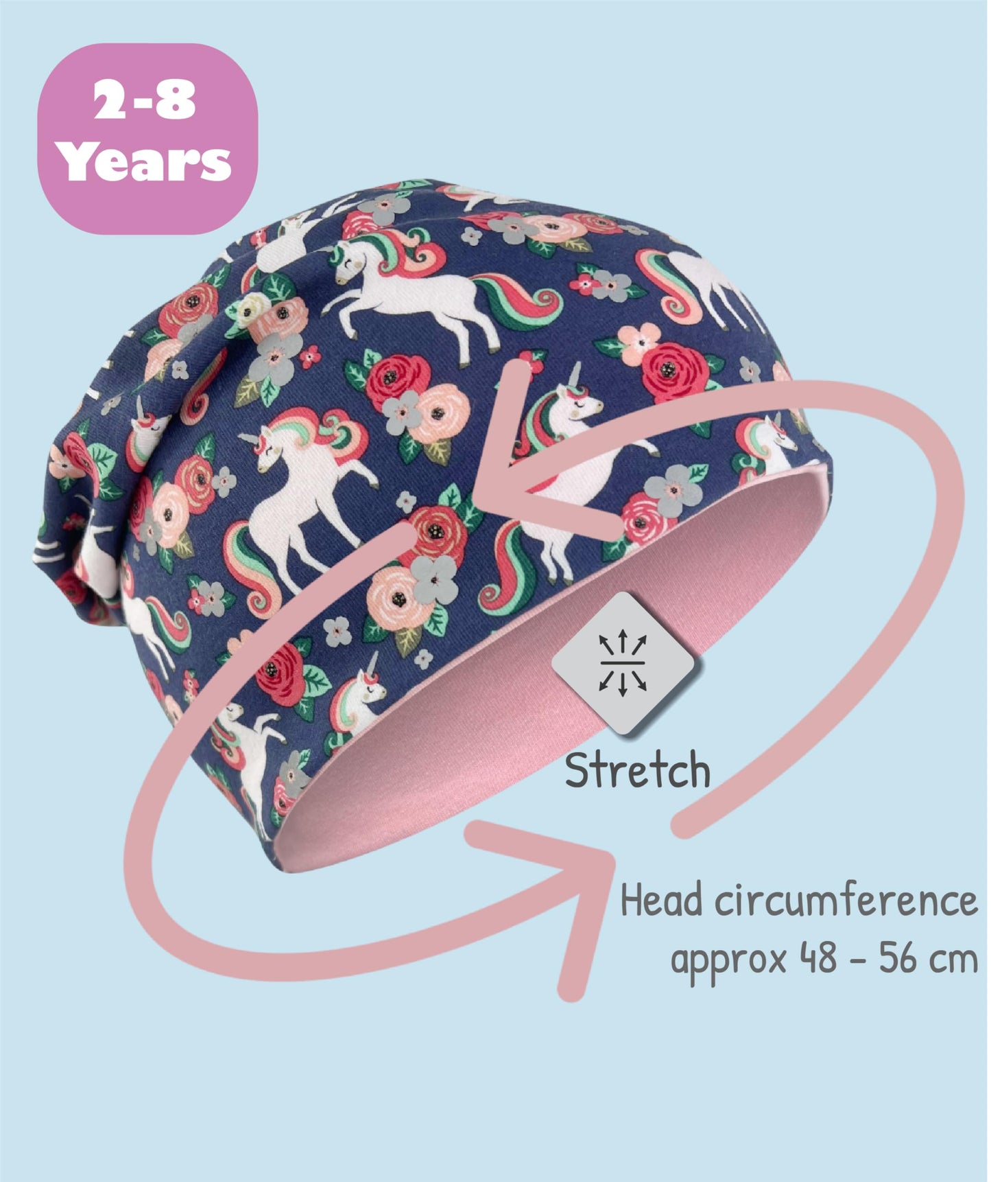 Heckbo 360° Reflector Children's Hat & Loop Scarf Set, Many Designs, 2–8 Years, 95% Cotton, Soft & Easy-Care Stretch Material, for Boys, Girls, Beanie for Spring, Summer, Autumn, Winter