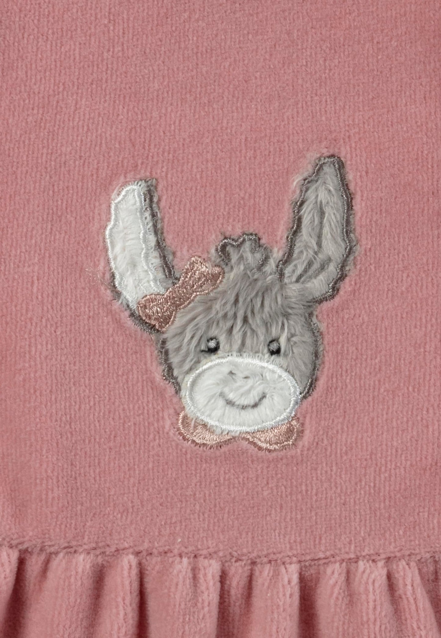 Sterntaler Romper Set Emmi Girl - Baby Rompers made of Velour with Donkey Emmi Girl Appliqué - Long Sleeve Jersey Shirt - Snap Fasteners in the Crotch - Comfortable Girls' Two-Piece from Birth