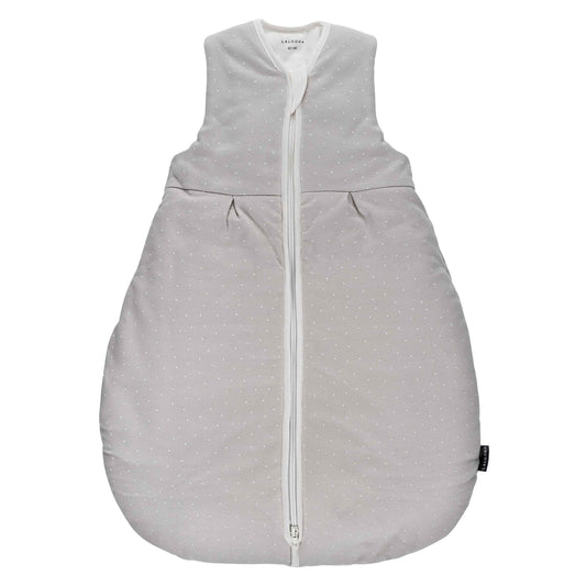 LaLoona Baby Sleeping Bag, Sleeveless, All-Year Baby Sleeping Bag (TOG 3.0) for Autumn, Winter and Transition, 100% Cotton, Oeko-Tex Standard 100 & EN 16781 Tested, Dots Beige