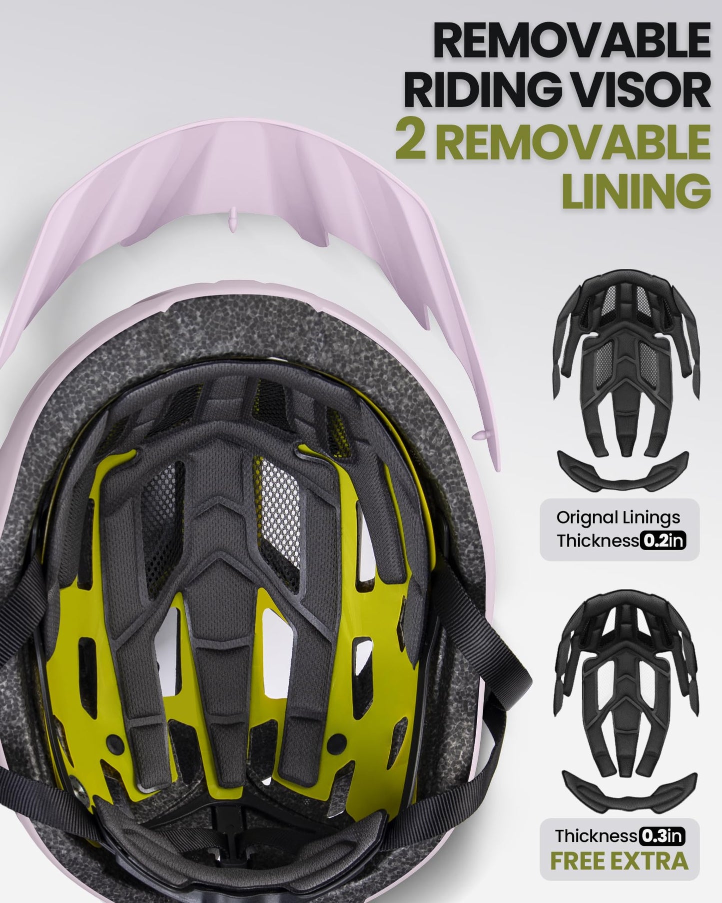 OutdoorMaster MIPS Fahrradhelm - Zwei herausnehmbare Innenfutter & Belüftung in Multi-Environment - Fahrradhelm in Mountain, Autobahn für Jugendliche & Erwachsene