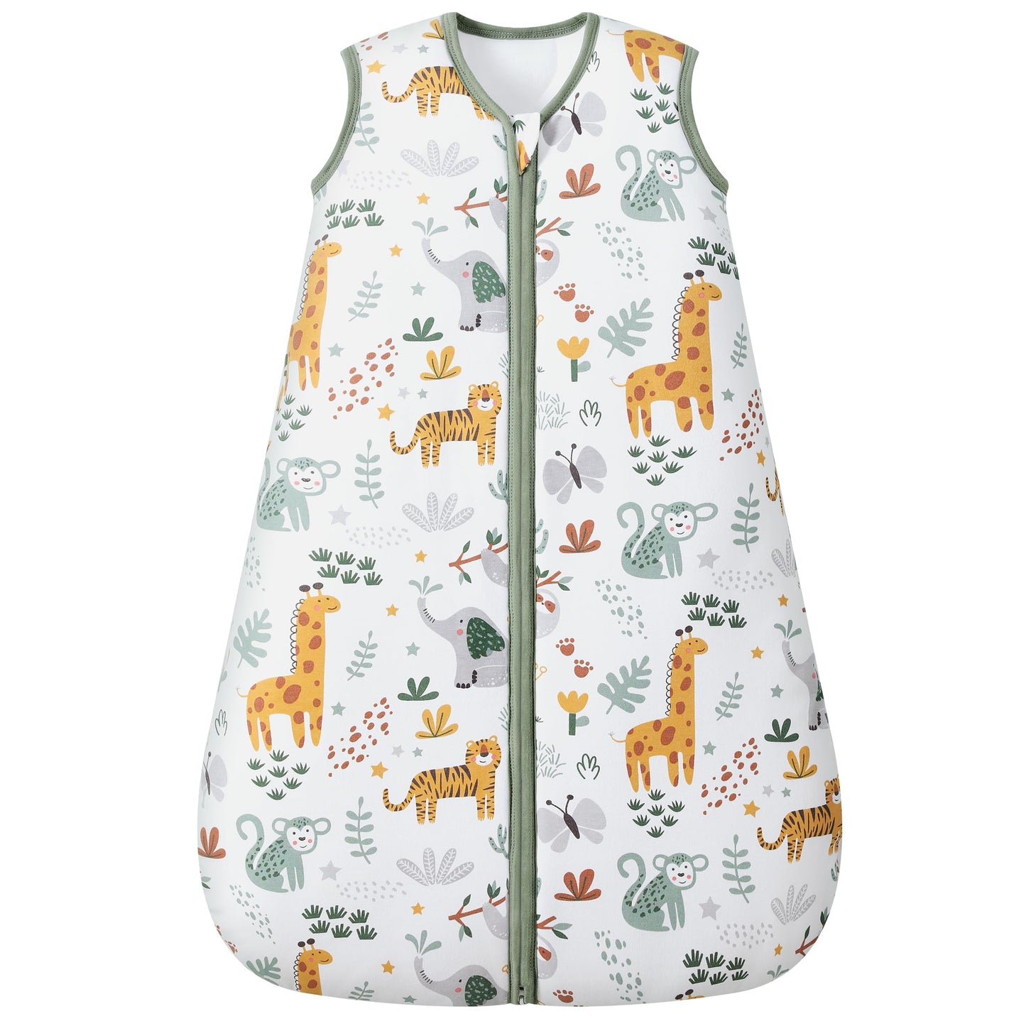 FIEMOL Baby Sleeping Bag 2.5 Tog 0-6 Months, Winter Cotton Newborn Baby Sleeping Bag, Wearable Blanket for Infants and Toddlers, 2-Way Zip Sleeping Bag, 67 cm, Rainbow