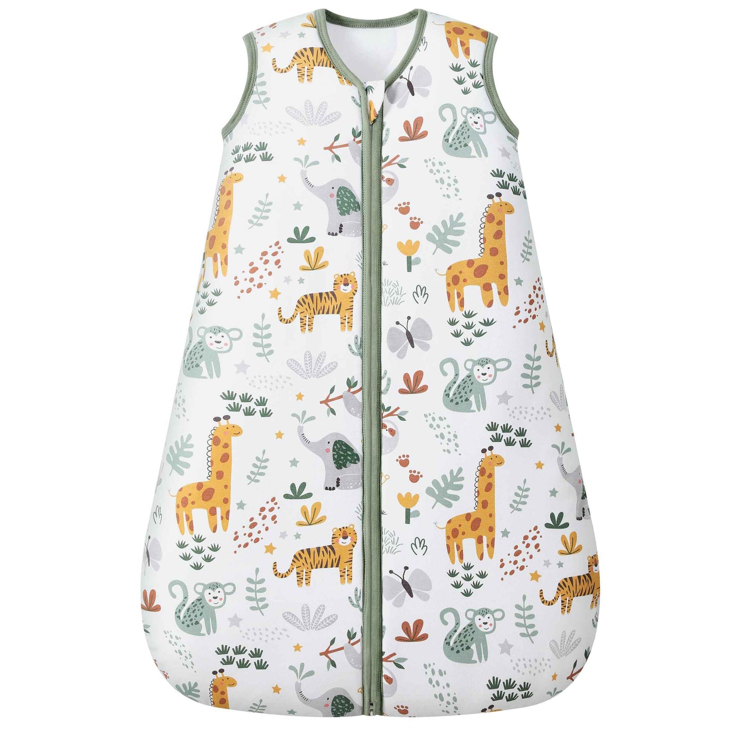 FIEMOL Baby Sleeping Bag 2.5 Tog 0-6 Months, Winter Cotton Newborn Baby Sleeping Bag, Wearable Blanket for Infants and Toddlers, 2-Way Zip Sleeping Bag, 67 cm, Rainbow