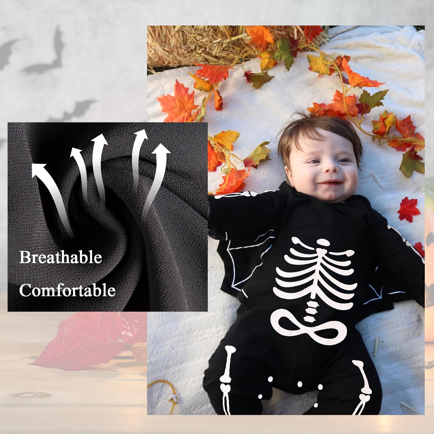 Halloween Costume Baby, Bat Costume Baby, Halloween Romper Newborn, My First Halloween Outfit Babies Halloween Costume, Babies Bat Costume 0-24 Months