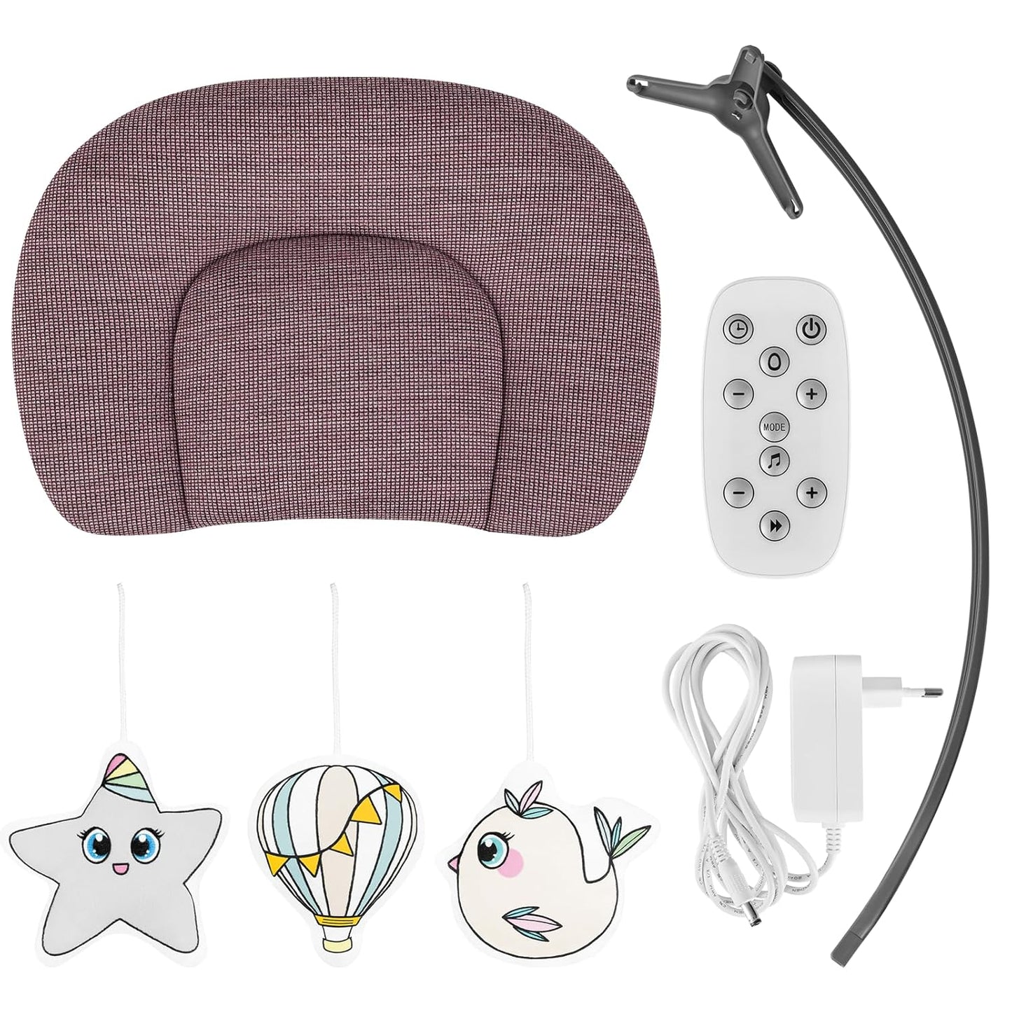 LIONELO BLOSSOM Electric Baby Rocker up to 9 kg Baby Lounger Adjustable Backrest Natural Rocking 5 Speeds Ergonomic Seat Bluetooth Remote Control 5 Melodies