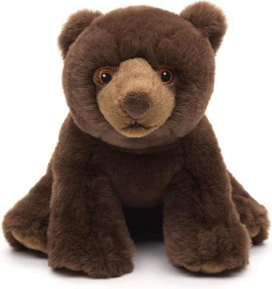 Uni-Toys - Eco-Line - Braunbär, sitzend - 100% recyceltes Material - 20 cm (Länge) - Plüsch-Bär - Plüschtier, Kuscheltier, Braun