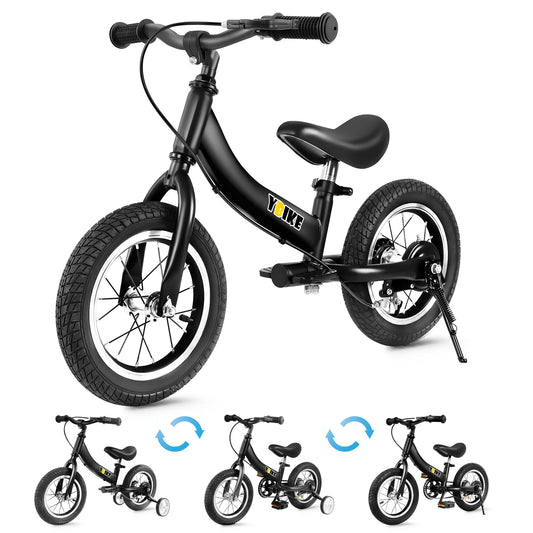 YBIKE 2 in 1 Laufrad, Kinderlaufrad und Kinderfahrrad Dual-Use-Funktion, geeignet für Kinder im Alter von 1-7, 12,14,16 Zoll mit Bremse, Pedal, Trainingstheorie - Meloni2