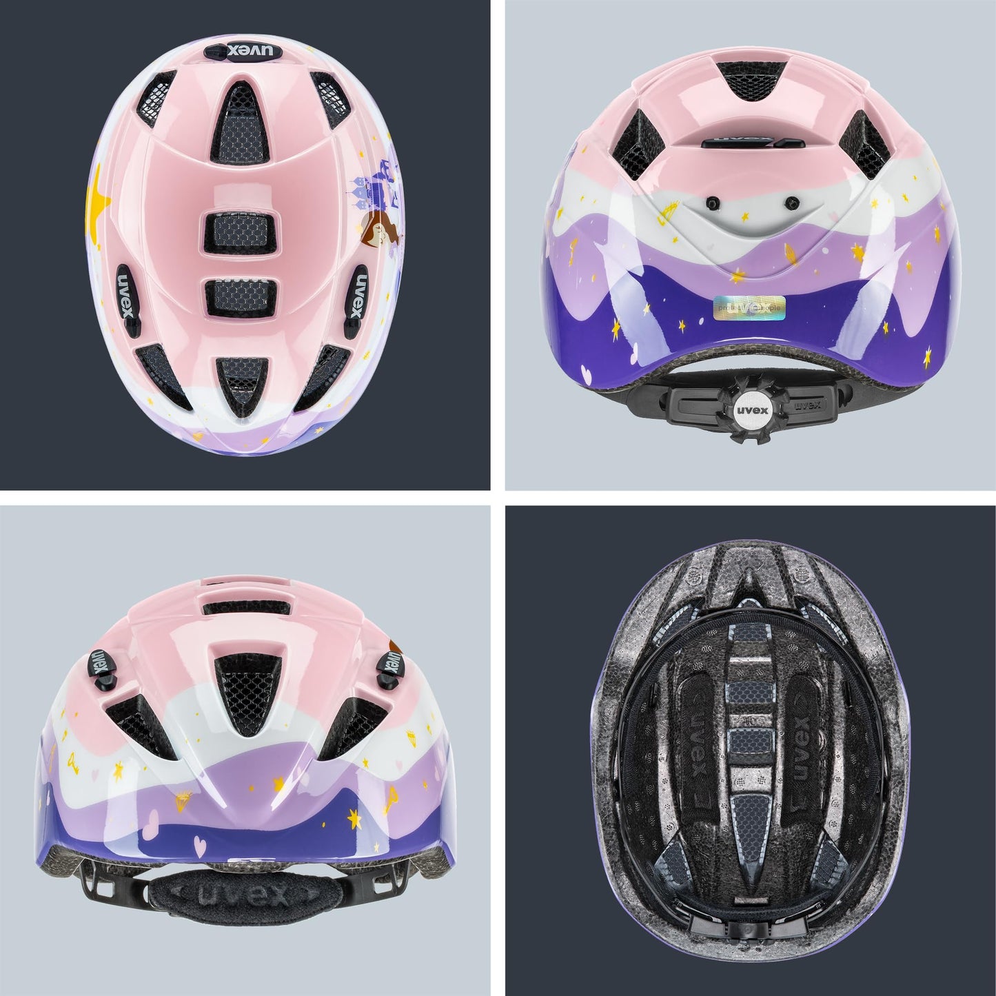 uvex Kid 2 - Lightweight bicycle helmet for children - individual size adjustment - expandable with LED light