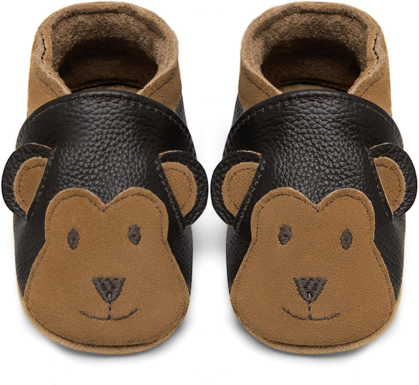 IceUnicorn Babyschuhe Krabbelschuhe aus weichem Leder für Jungen und Mädchen – Rutschfeste Lauflernschuhe für Kleinkinder