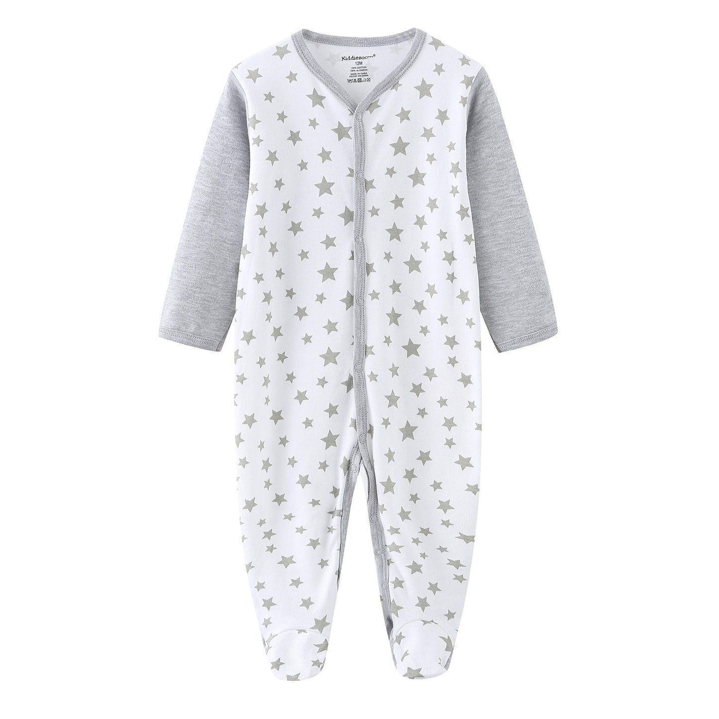 Kiddiezoom Baby-Jungen Mädchen Schlafstrampler, 3er Pack