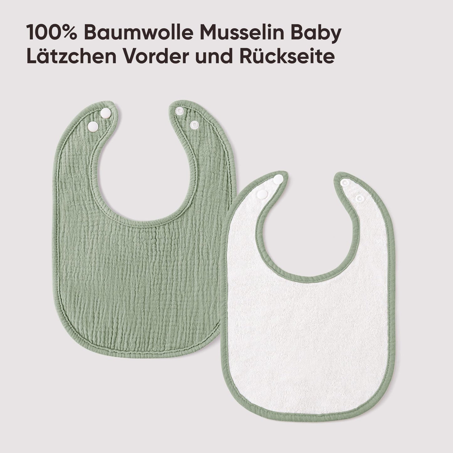 Bearmoss Lätzchen Baby Musselin Sabberlätzchen für Babys, 100% Baumwolle Quadratische Halstuch Baby Verstellbare Babylätzchen Weiche Sabberlätzchen für Junge und Mädchen,8 Stück