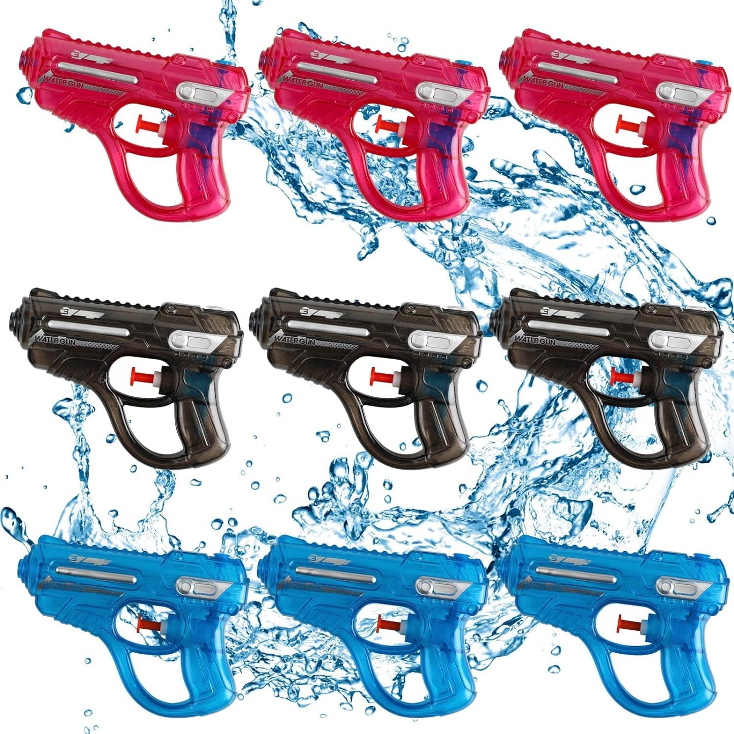 DERAYEE 12 Stück wasserpistole klein,Wasserspritzpistolen,Spritzpistole,Mini Wasserpistolen,Sommer Spielzeug Garten Pool Party Mitgebsel für Kinder