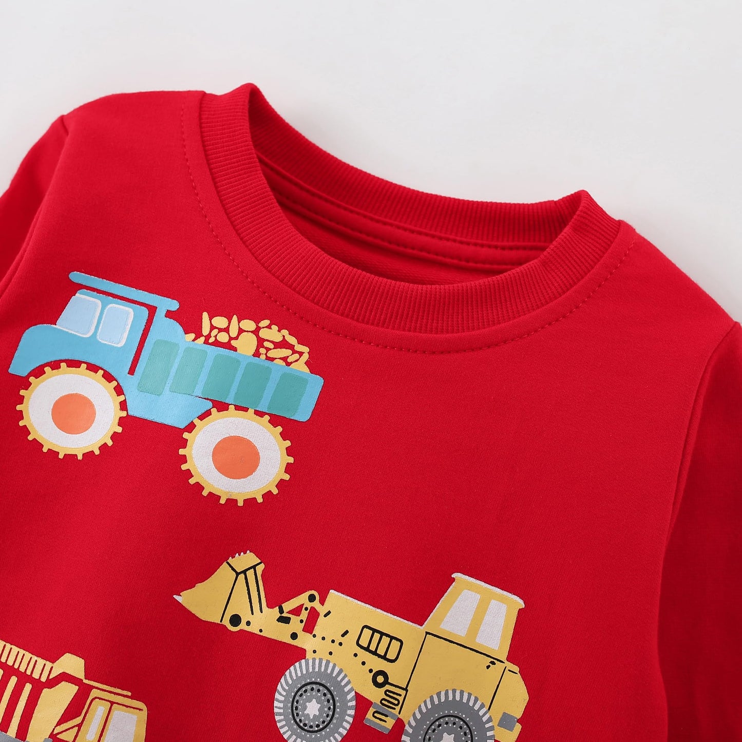 Pilipulu Sweatshirt Boys Kids Pullover Boys Cotton Long Sleeve Shirt Kids Dinosaur Digger Warm Tops 2-7 Years Size 92 98 104 110 116 122