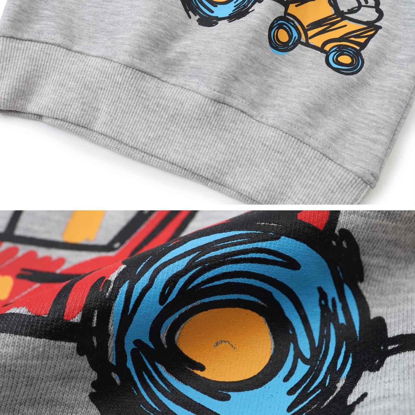 Dinopjs Boys' Jumper, Boys' Warm Sweatshirts, Classic Cartoon Animals, Tractor, Dino, Flying Dragon Knight, Rainbow, Polar Bear Christmas Tree, Cotton Sports Shirts for Children 2-9 Years