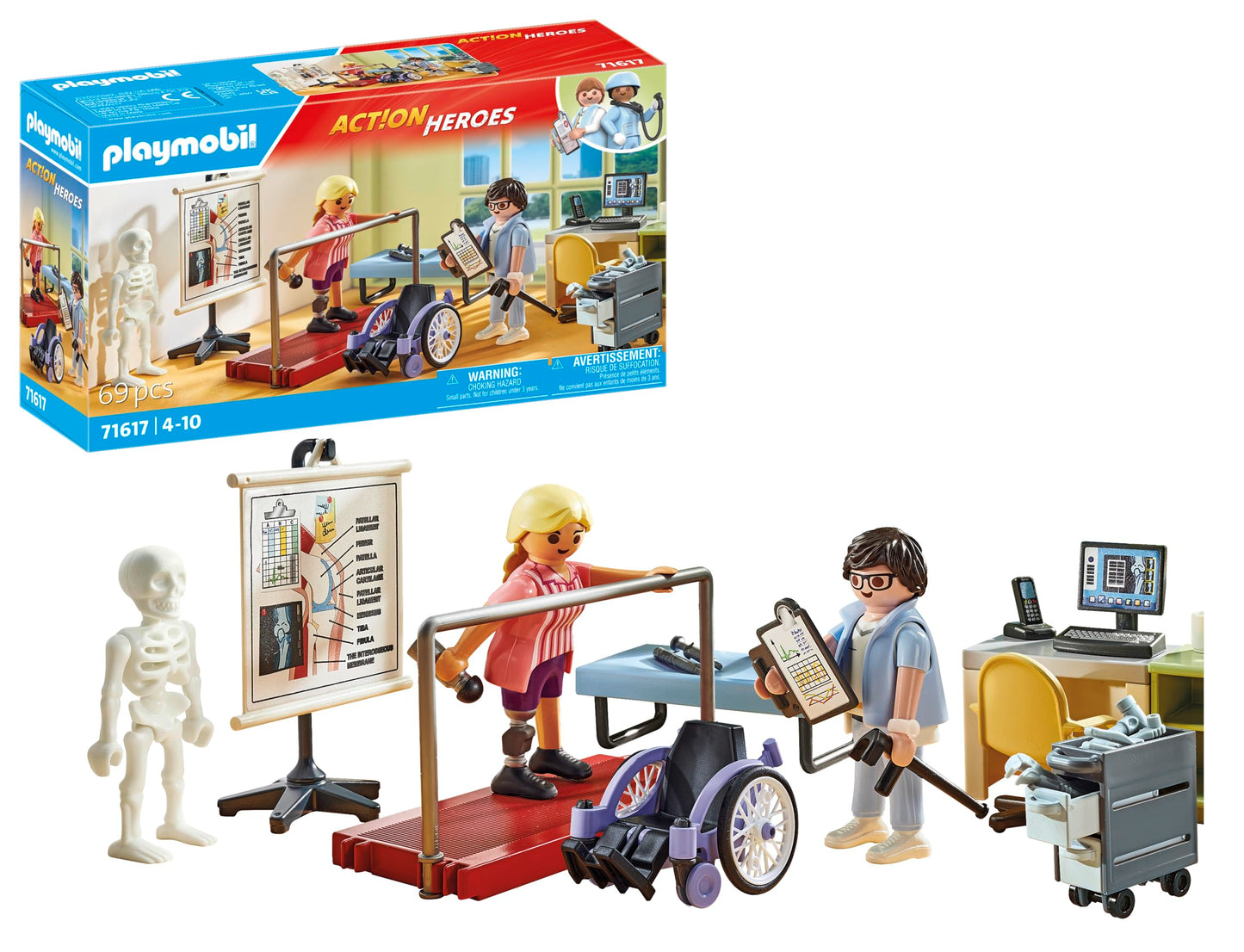 PLAYMOBIL | Action Heroes | Kinderarzt mit Teddybär | nachhaltiges Spielzeug für Kinder ab 4 Jahren | 71619