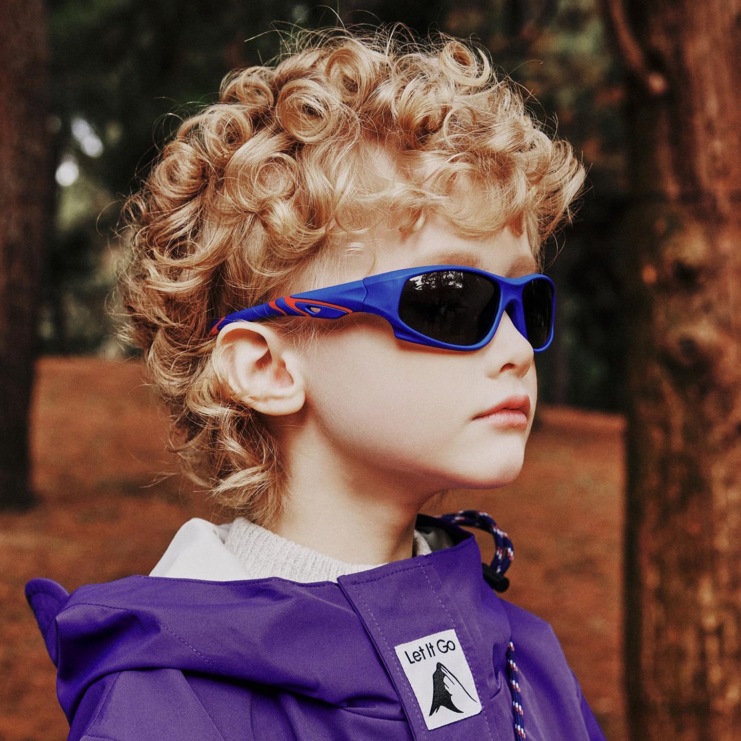 Hifot Sonnenbrille Kinder Polarisierte Sportbrille für Jungen und Mädchen UV400 Schutz gegen UltravioletteFahrradbrille Silikon Sonnenstrahlen Alter 3-12 Jahre