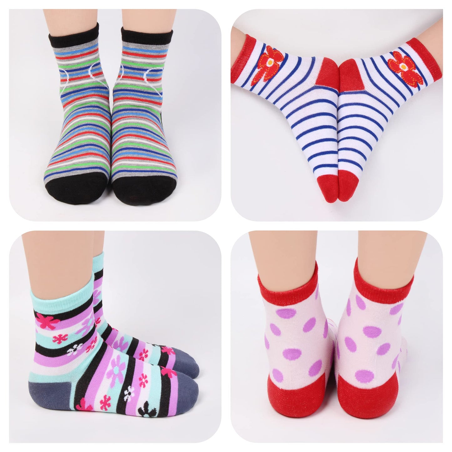 Libella 10/12er Kinder Mädchen Sneaker Socken Kids Füßlinge Sneakersocken bunt 2108VA