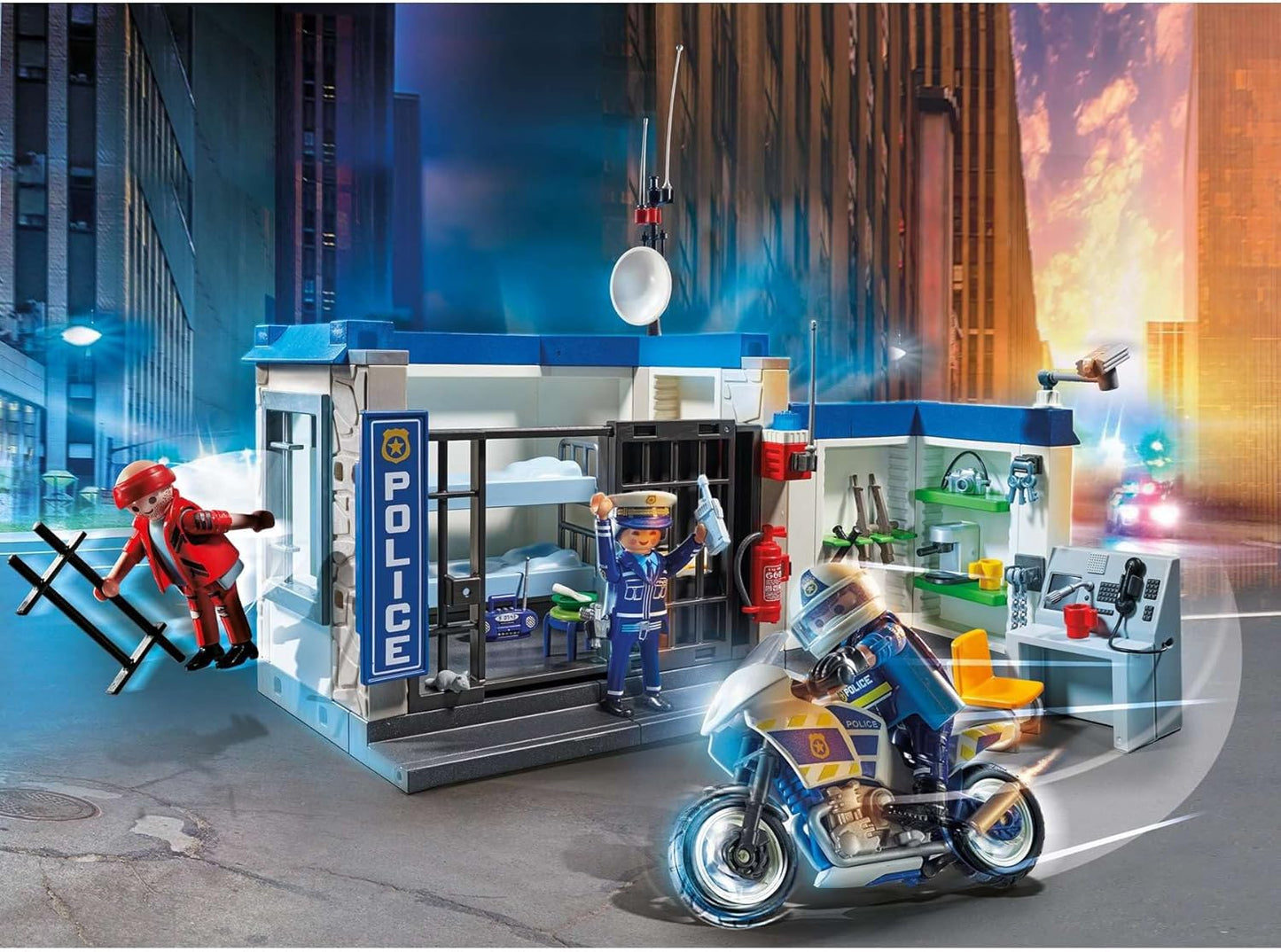 PLAYMOBIL City Action 70568 Polizei: Flucht aus dem Gefängnis, Für Kinder von 4-10 Jahre