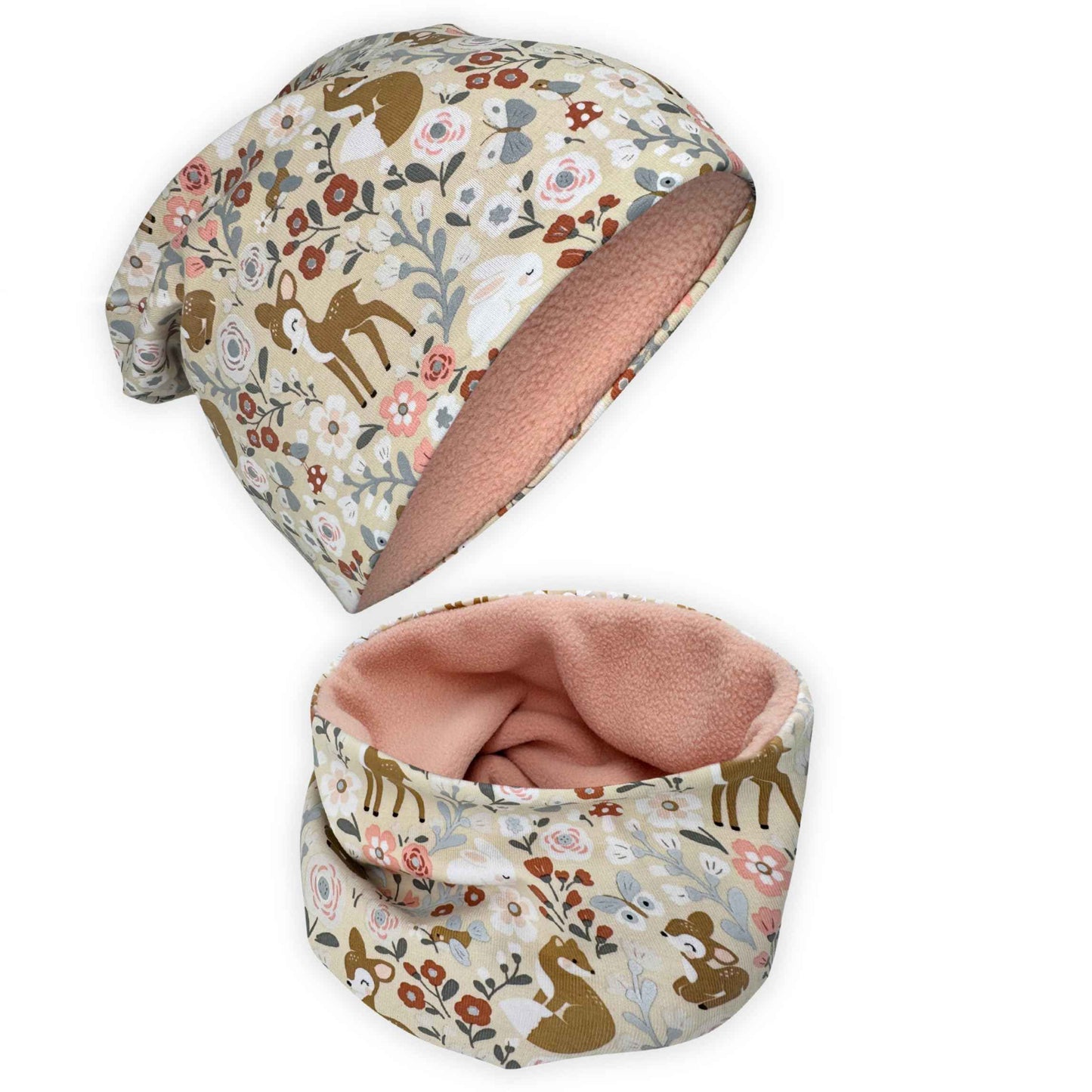 Heckbo 360° Reflector Children's Hat & Loop Scarf Set, Many Designs, 2–8 Years, 95% Cotton, Soft & Easy-Care Stretch Material, for Boys, Girls, Beanie for Spring, Summer, Autumn, Winter