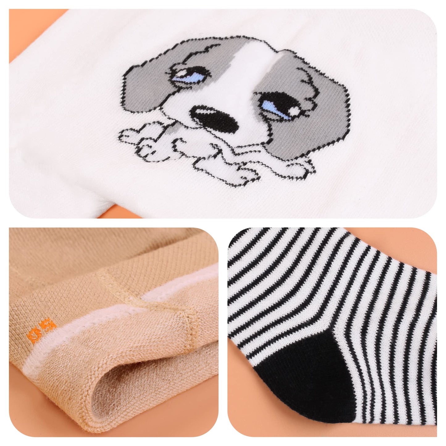 L&K-II Pack of 4 Baby Tights for Baby Boys with Dog Lions Monkeys Bears and Car Motif 2760