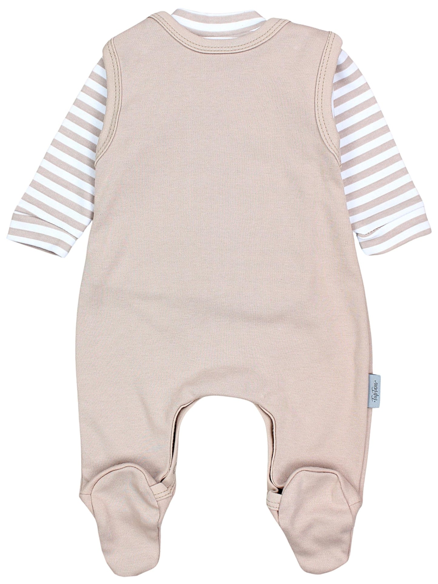 TupTam Baby Mädchen Jungen Strampler mit Langarmshirt Aufdruck Spruch 2 teilig