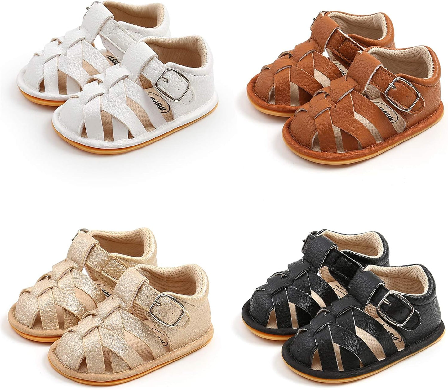 RVROVIC Babyschuhe für Jungen und Mädchen – Premium Weiche Anti-Rutsch Gummisohle für Säuglinge – Sommer Outdoor Sandalen für Kleinkind Erste Walker
