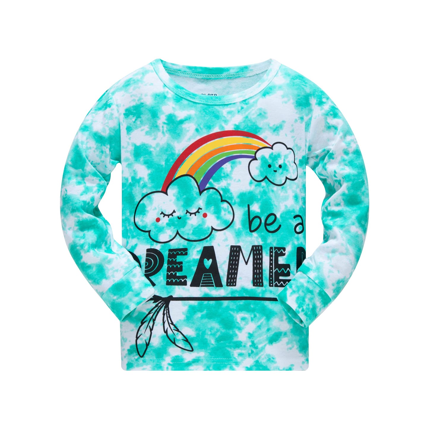 LOLPIP Mädchen Pyjamas 100% Baumwolle Schlafanzug für Kinder Schlafkleidung Langarm 4 Stück Set 1-12 Jahre