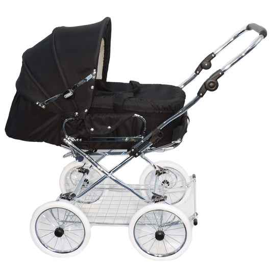 EICHHORN stroller combo stroller complete set, 0-3 years, convertible to a sports stroller, including carrycot, EVA wheel, navy blue