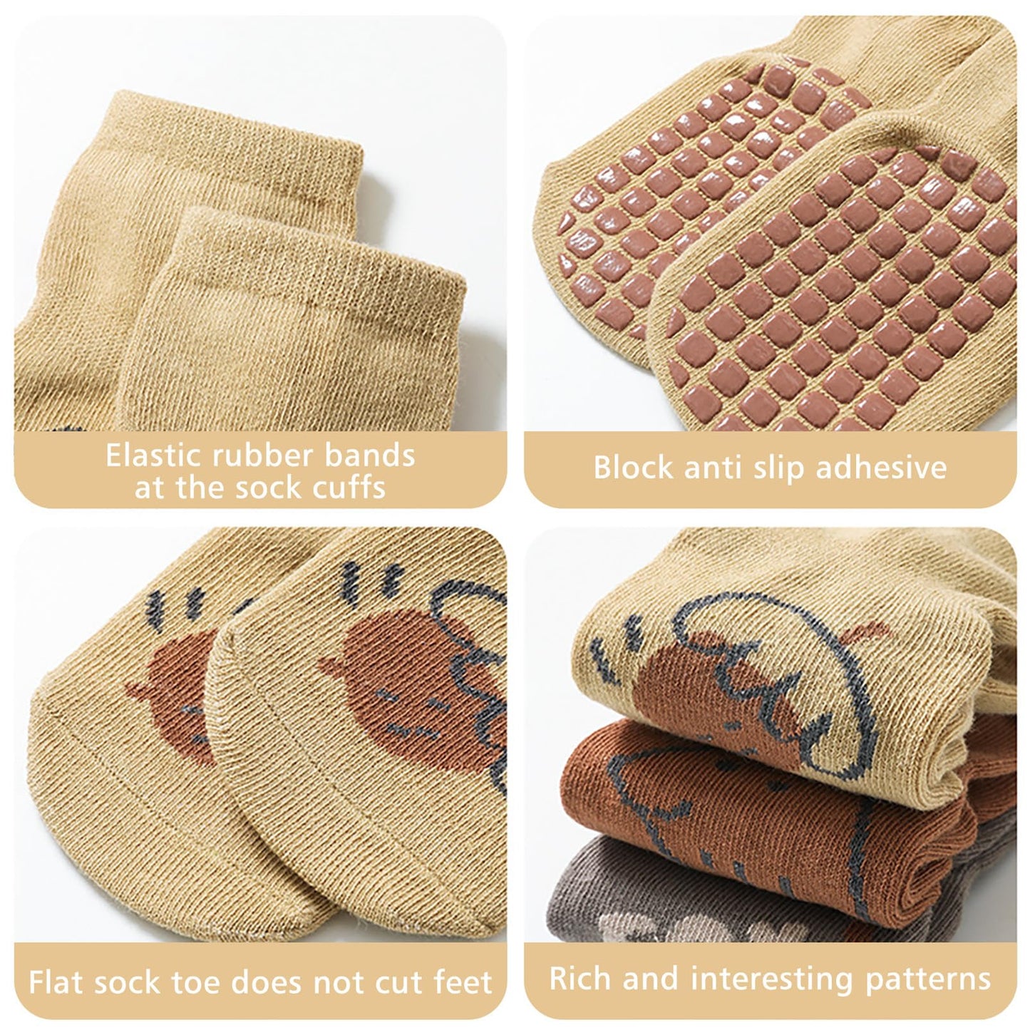 outfit spring Non-Slip Socks Baby, Non-Slip ABS Socks Children, Newborn Cotton Stopper Socks Non-Slip Socks Crawling Socks for Birth Girls Boys Gift 0-5 Years