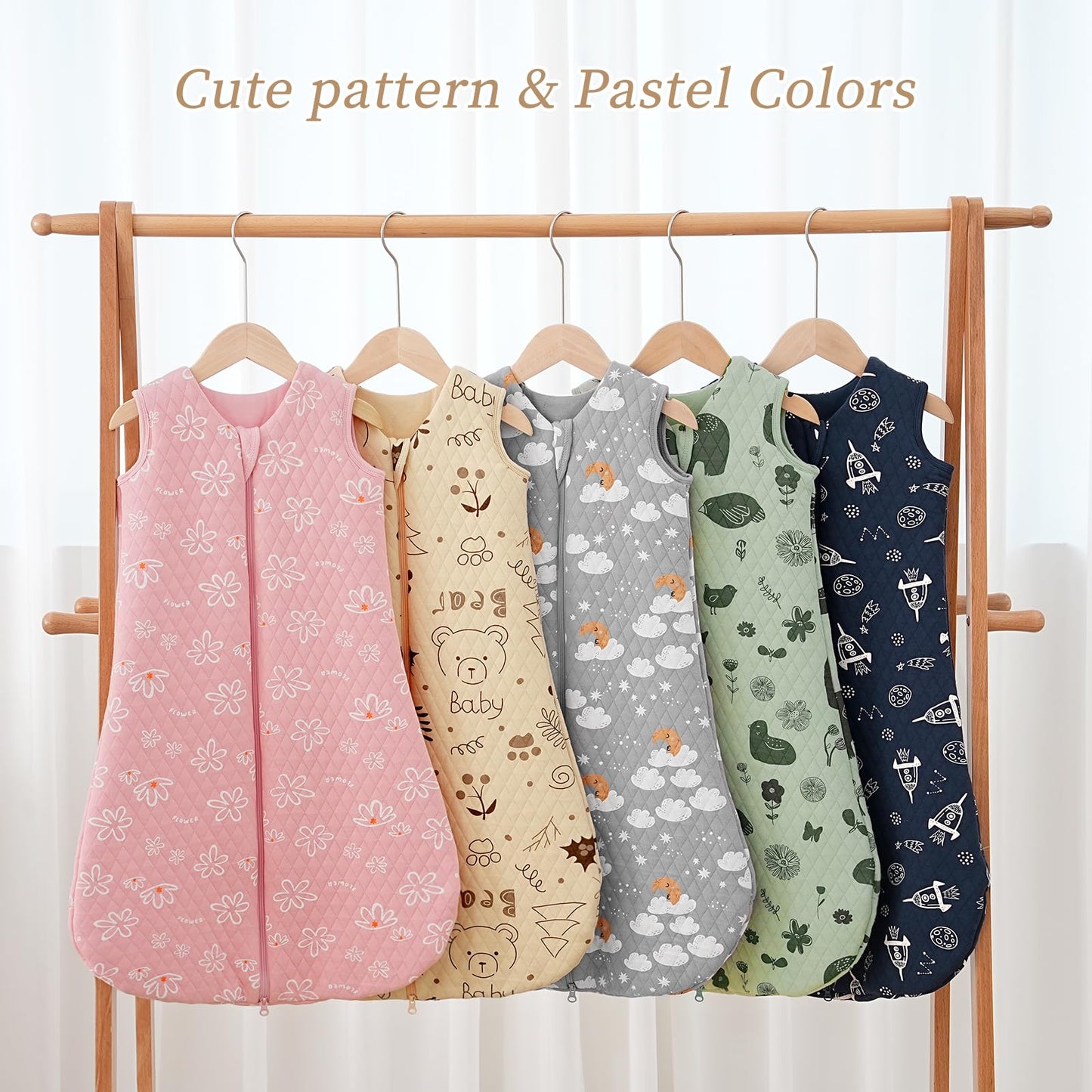 Looxii Baby Winter Sleeping Bag, Cotton, 2.5 Tog, Warm Winter Sleeping Bag, Soft Baby Sleeping Bag, Newborn in 6-12 Months, Perfect for Autumn, Winter