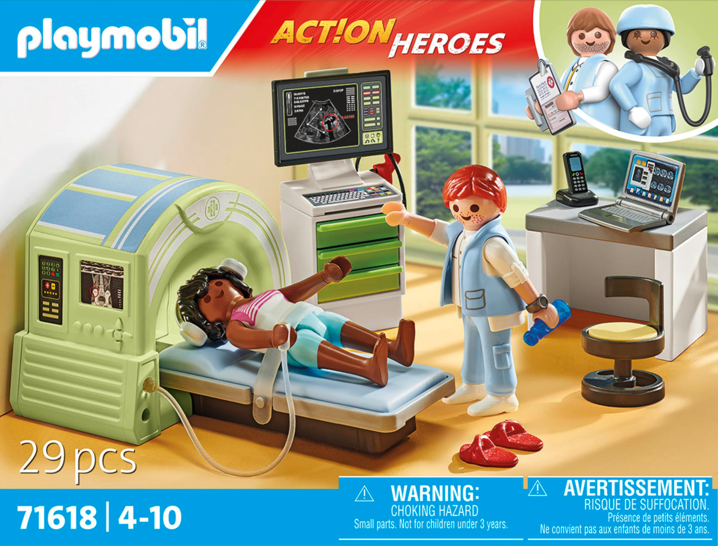 PLAYMOBIL | Action Heroes | Kinderarzt mit Teddybär | nachhaltiges Spielzeug für Kinder ab 4 Jahren | 71619